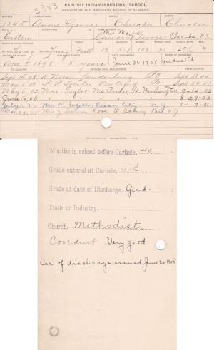 Annie George Student File