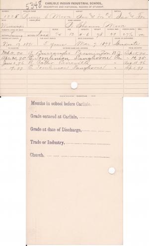 Rienzi Moore Student File Rienzi Moore Student File
