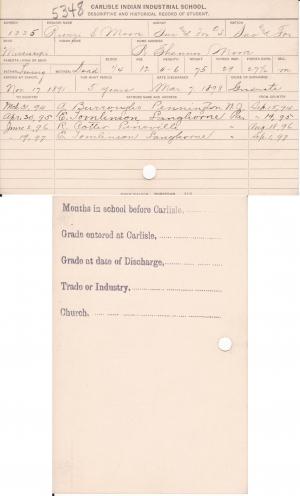 Rienzi Moore Student File