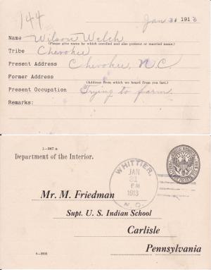 Wilson Welch Student File