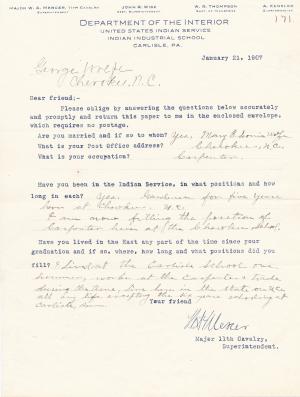 George Wolfe Student File George Wolfe Student File