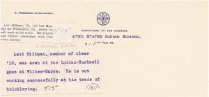 Levi Hill Student File Levi Hill Student File