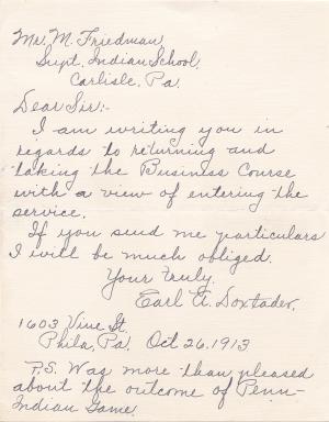 Earl Doxtator Student File Earl A. Doxtator Student File
