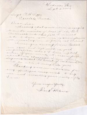 Frank Holmes Student File