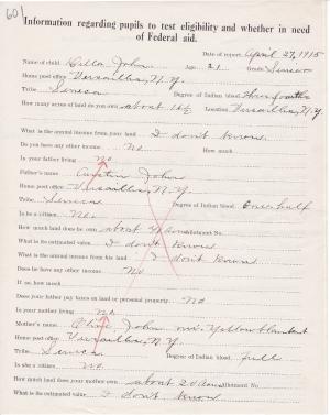 Della John Student File Della John Student File