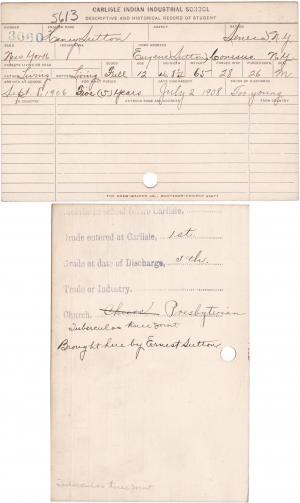 Henry Sutton Student File