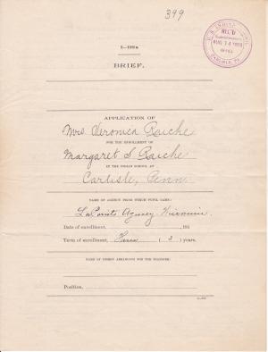 Margaret Raiche Student File