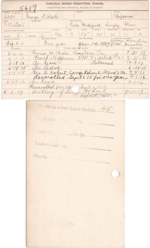George Tibbetts Student File George Tibbetts Student File