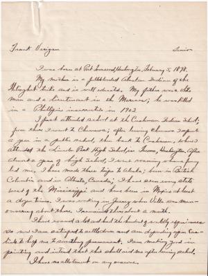 Frank Verigan Student File