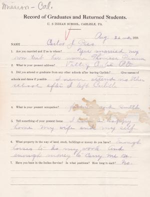 Carlos Pico Student File Carlos Pico Student File