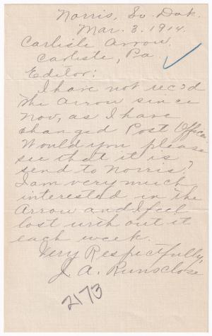 John Runsclose Student File