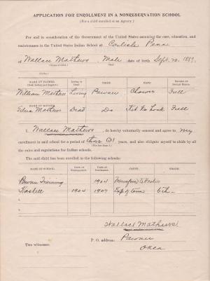 Wallace Mathews Student File