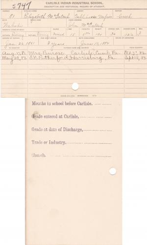 Elizabeth McIntosh Student File Elizabeth McIntosh Student File