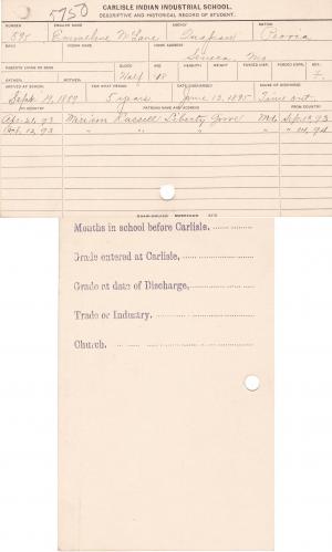 Emmeline McLane Student File