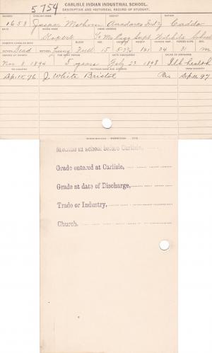 Jasper Methvin (Kopert) Student File Jasper Methvin (Kopert) Student File