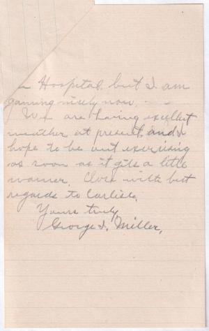 George Miller Student File