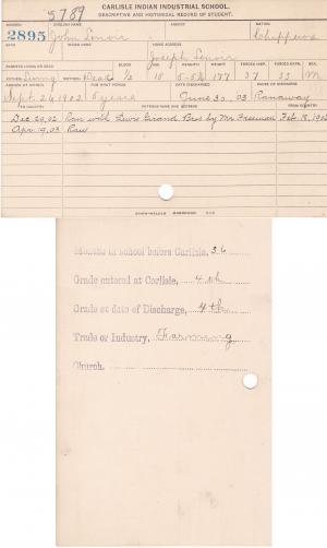 John Lenoir Student File