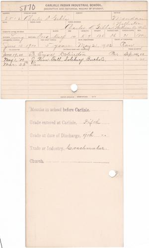 Charles D. Gibbs Student File