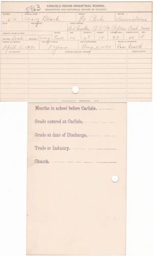 Mary Black Student File