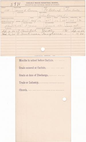 James A. Brown Student File James A. Brown Student File