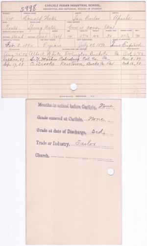 Donald Water (Spring Water) Student File Donald Water (Spring Water) Student File