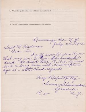 Joshua Schanandoah Student File Joshua Schanandoah Student File
