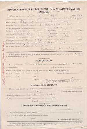 Daniel Eagle Student File Daniel Eagle Student File