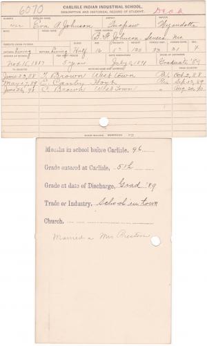 Eva Johnson Student File Eva Johnson Student File
