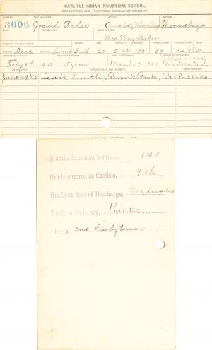 Joseph Baker Student Information Card Joseph Baker Student Information Card