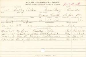 Sophy Coulon Student Information Card Sophy Coulon Student Information Card