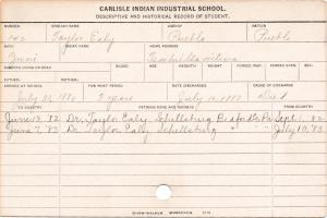Taylor Ealy Student Information Card Taylor Ealy Student Information Card