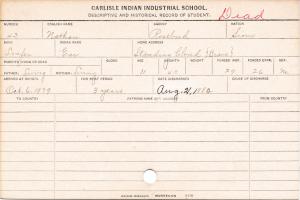 Nathan (Ear) Student Information Card Nathan (Ear) Student Information Card