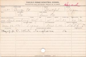 George Ell (Ell) Student Information Card
