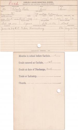 Charlie Fisher Student Information Card Charlie Fisher Student Information Card