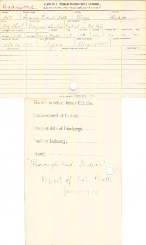 Francis French Killer (Gray moi shin kah) Student Information Cards Francis French Killer (Gray moi shin kah) Student Information Cards