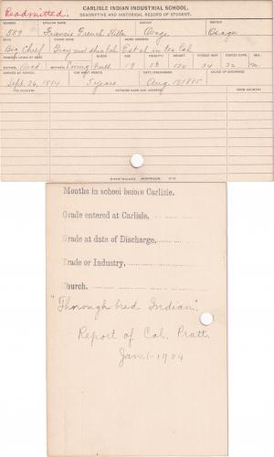 Francis French Killer (Gray moi shin kah) Student Information Cards Francis French Killer (Gray moi shin kah) Student Information Cards