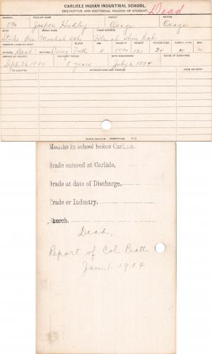 Jasper Hadley (Monkah sah) Student Information Card Jasper Hadley (Monkah sah) Student Information Card