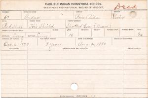 Andrew (His Shield) Student Information Card Andrew (His Shield) Student Information Card