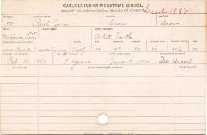 Paul Jones Student Information Card