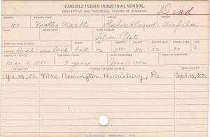 Mollie Naalta Student Information Card Mollie Naalta Student Information Card