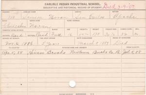 Samson Noran (No-ran) Student Information Card