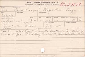 Daniel Osage Student Information Card