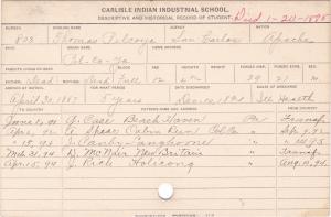 Thomas Pelcoya (Pel-co-ya) Student Information Card Thomas Pelcoya (Pel-co-ya) Student Information Card