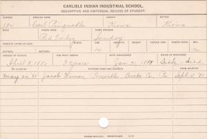 Carl Pinquodle (Red Turkey) Student Information Card Carl Pinquodle (Red Turkey) Student Information Card