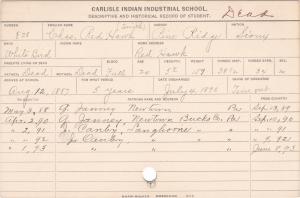 Charles Smith Student Information Card