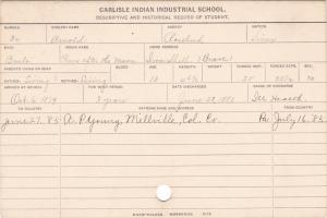 Arnold (Runs after the Moon) Student Information Card Arnold (Runs after the Moon) Student Information Card