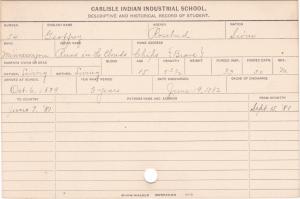 Geoffrey Chips (Runs in the Clouds) Student Information Card Geoffrey Chips (Runs in the Clouds) Student Information Card