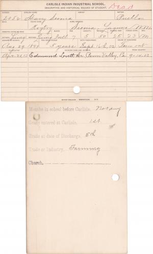 Harvey Seonia (Koytry) Student Information Card Harvey Seonia (Koytry) Student Information Card