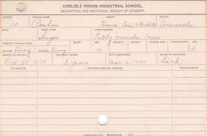 Paukin (Singer) Student Information Card Paukin (Singer) Student Information Card