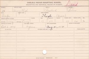 Henry Thigh Student Information Card Henry Thigh Student Information Card